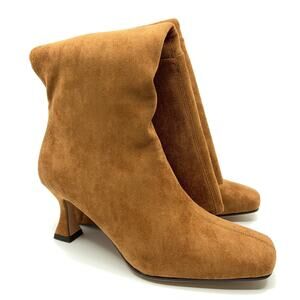 CYNLLIO Knee High Slouchy Boots Brown Square Toe Size 8